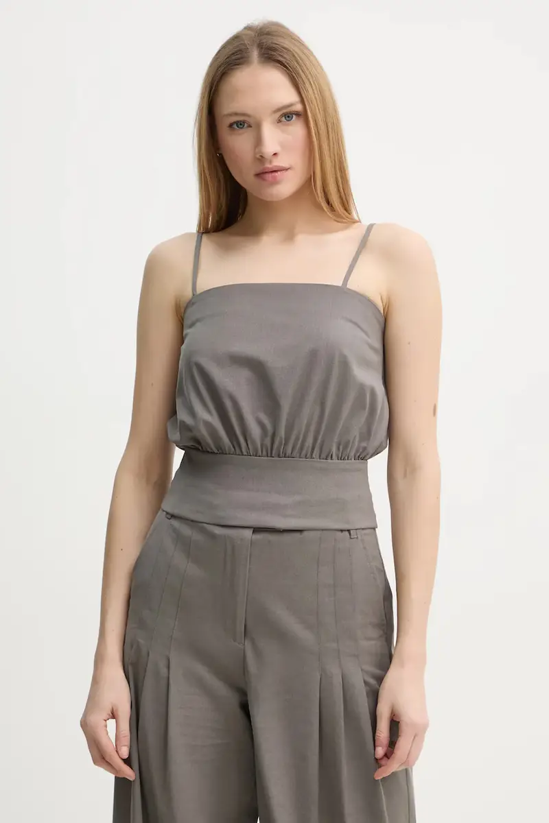 camicetta con aggiunta di lana colore marrone 5023241012