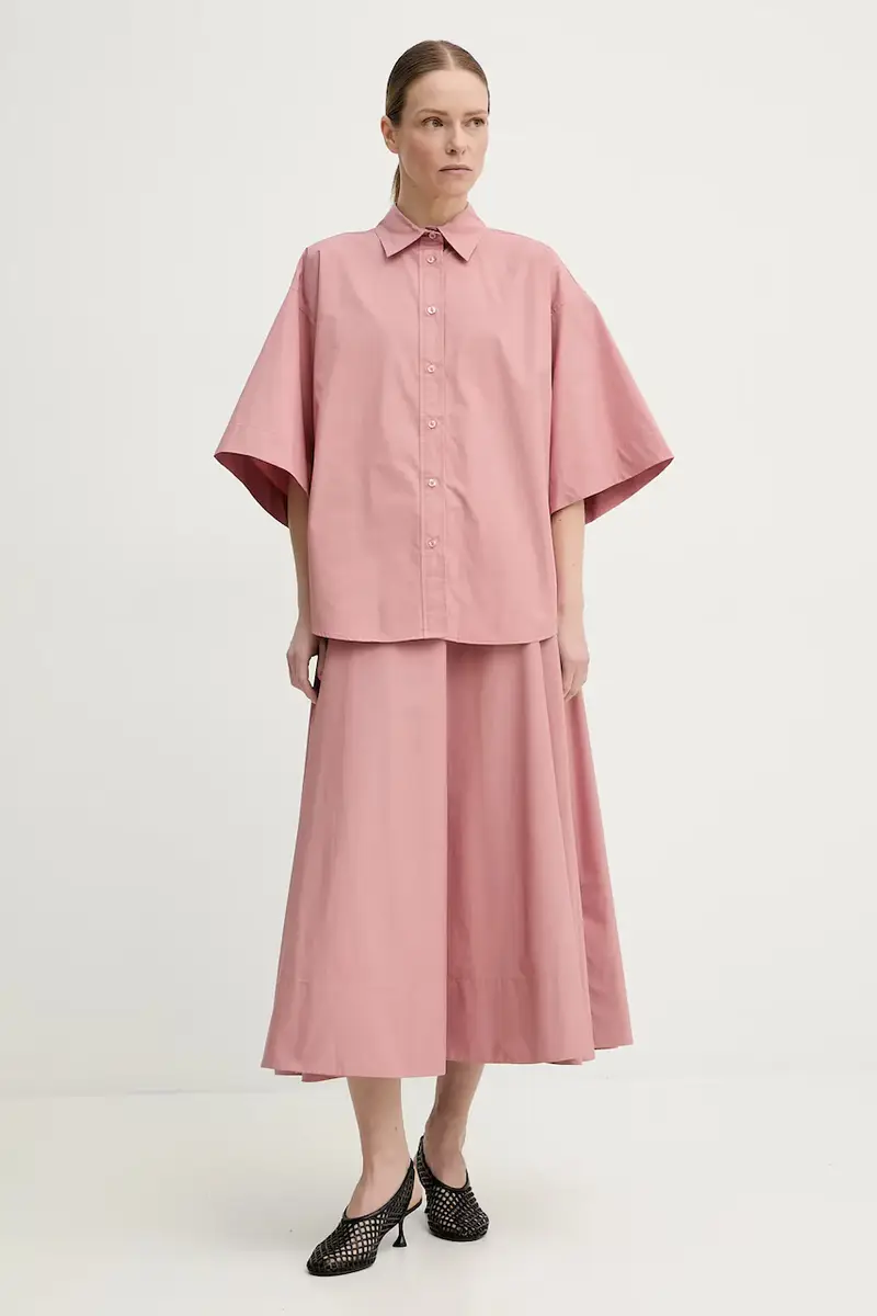 camicia in cotone donna colore arancione 502492150 miniatura 2