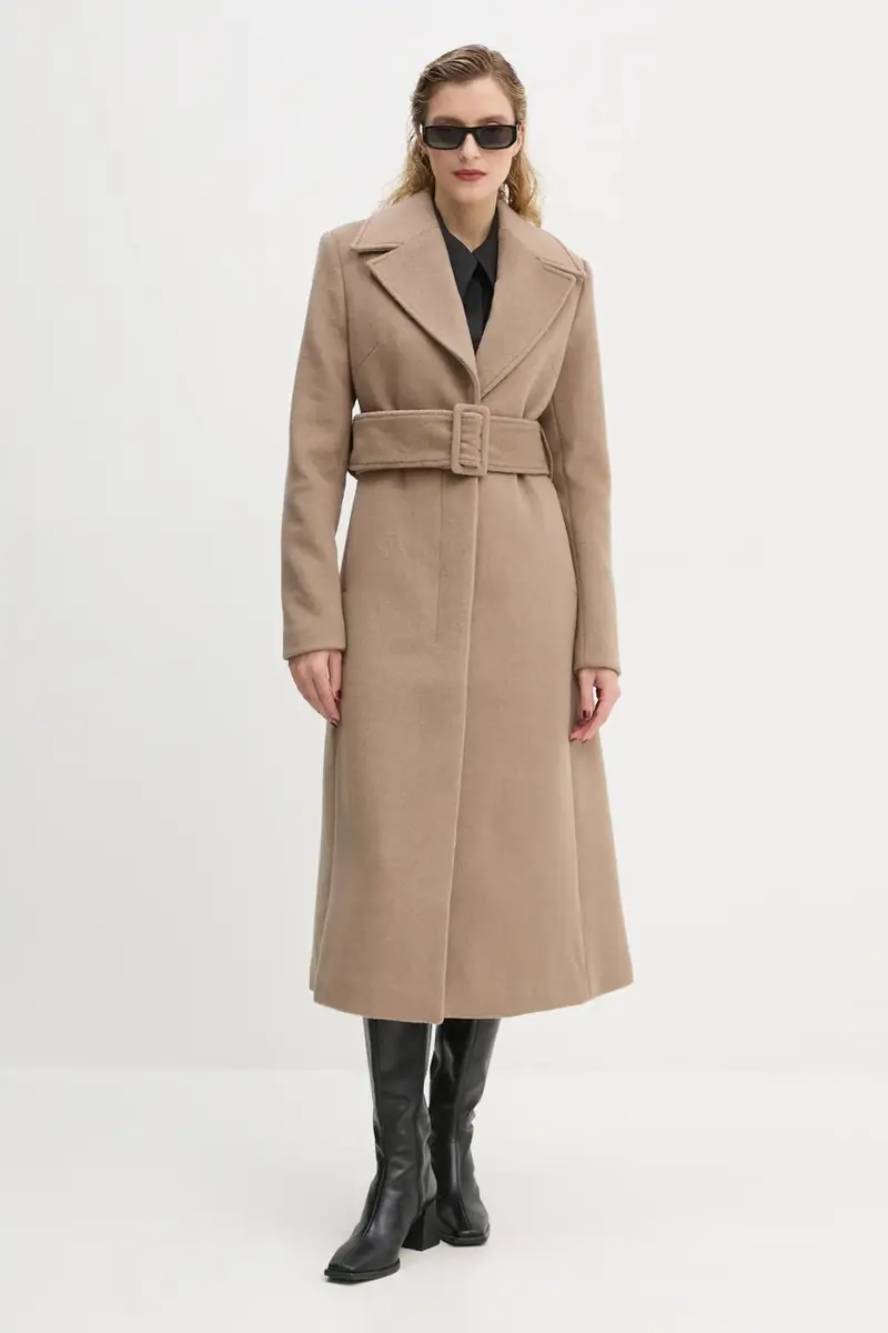 cappotto in lana 0 colore beige 502089 miniatura 2