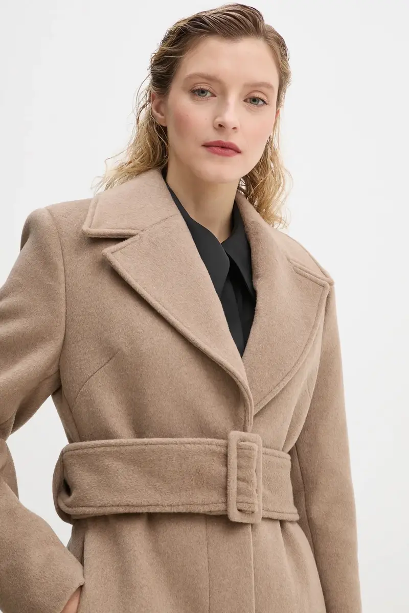 cappotto in lana 0 colore beige 502089 miniatura 4