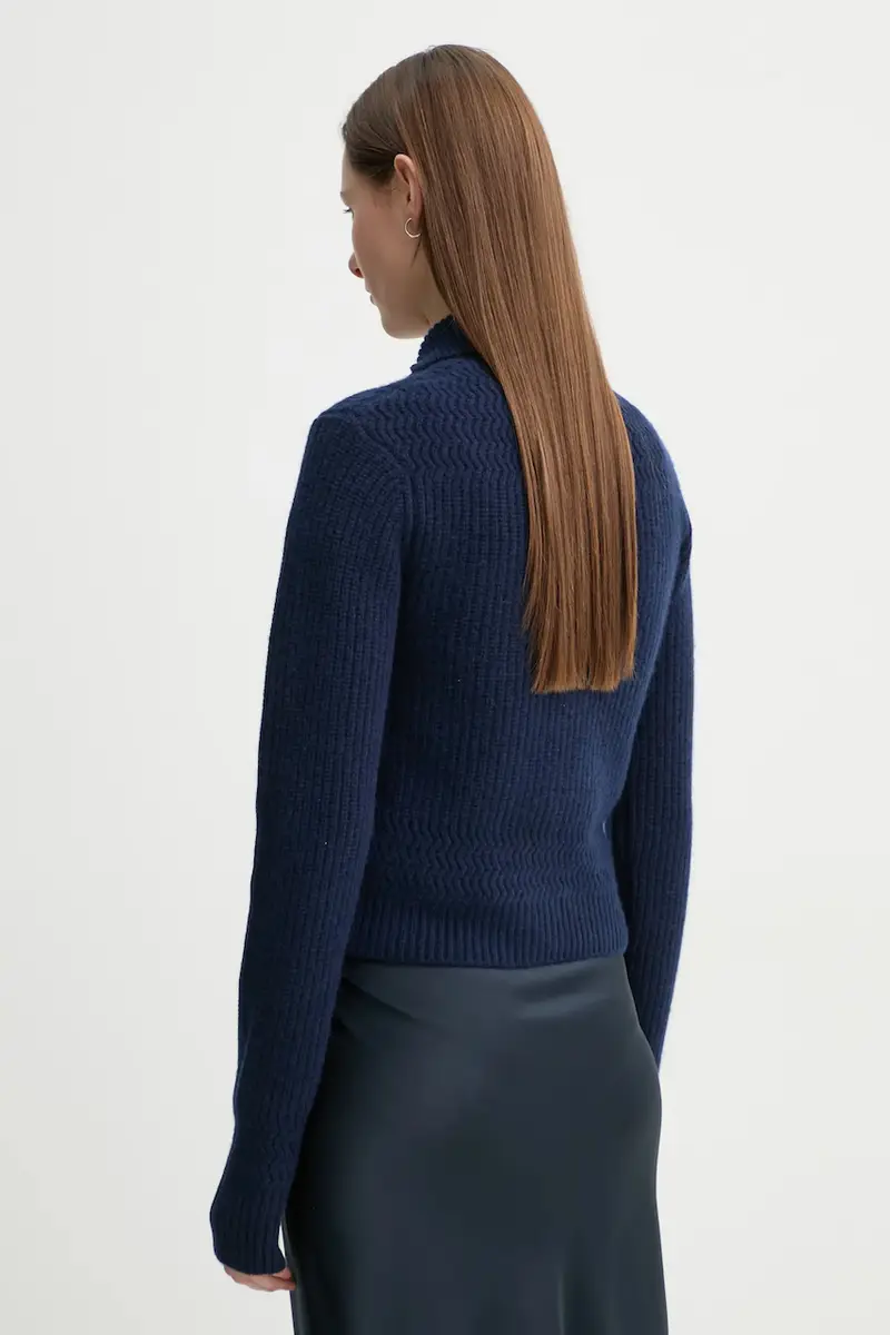 cardigan in lana colore blu navy 5026661566 miniatura 3