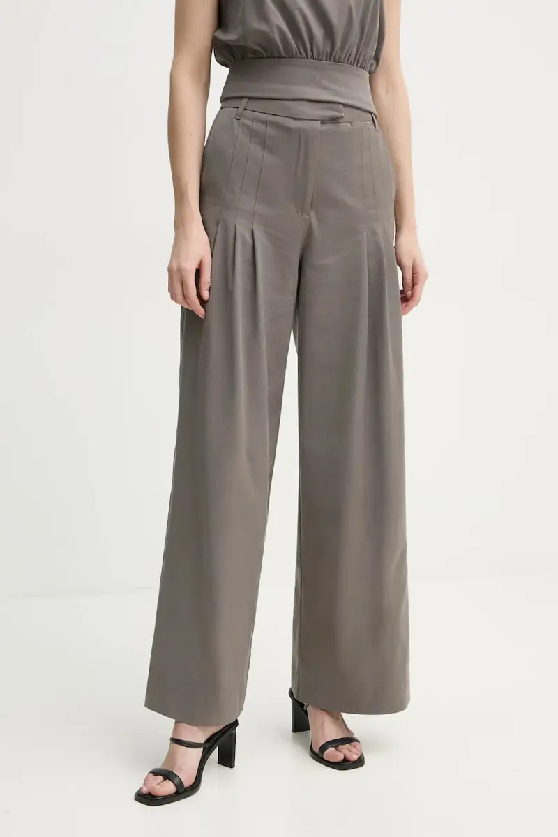 pantaloni in misto lana 5023221012 Violetto