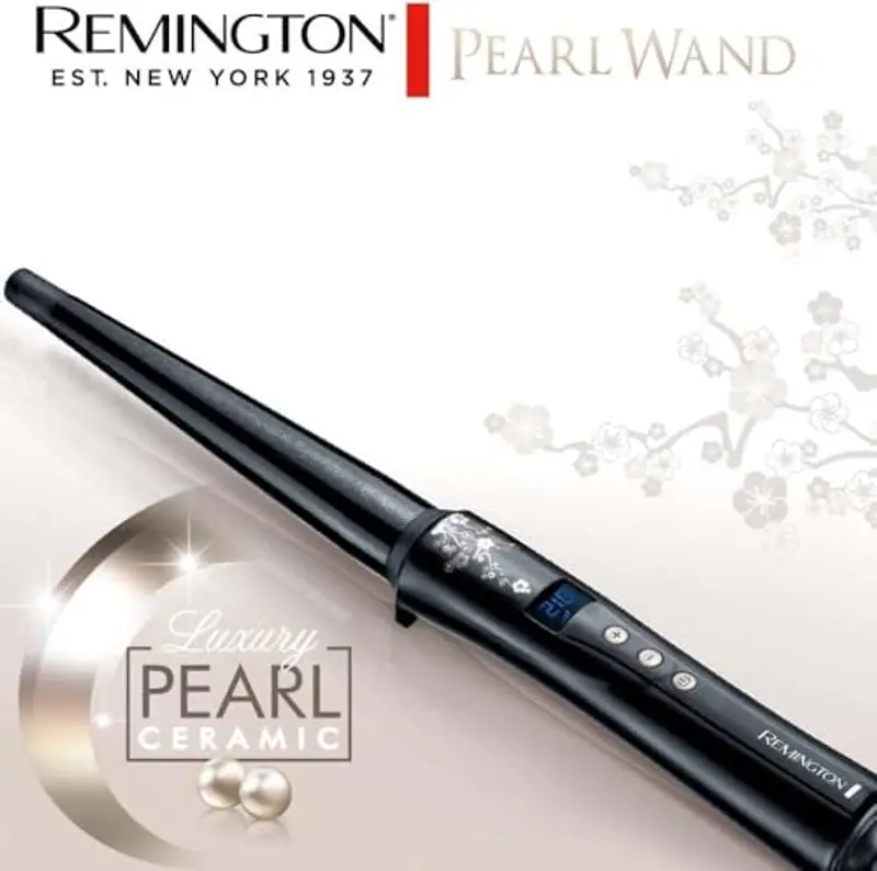 Remington Ferro Arricciacapelli - A forma di cono 13-25 mm- Pearl Digital: Rivestimento in ceramica con vere perle miniatura 2