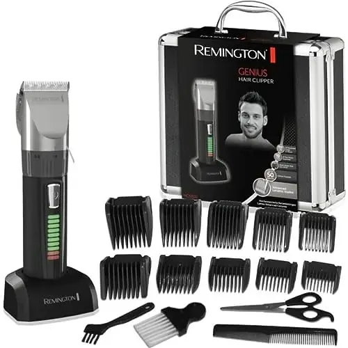 Remington Tagliacapelli - Lame in ceramica autoaffilanti - 10 pettini accessori, funzionamento a rete-batteria agli