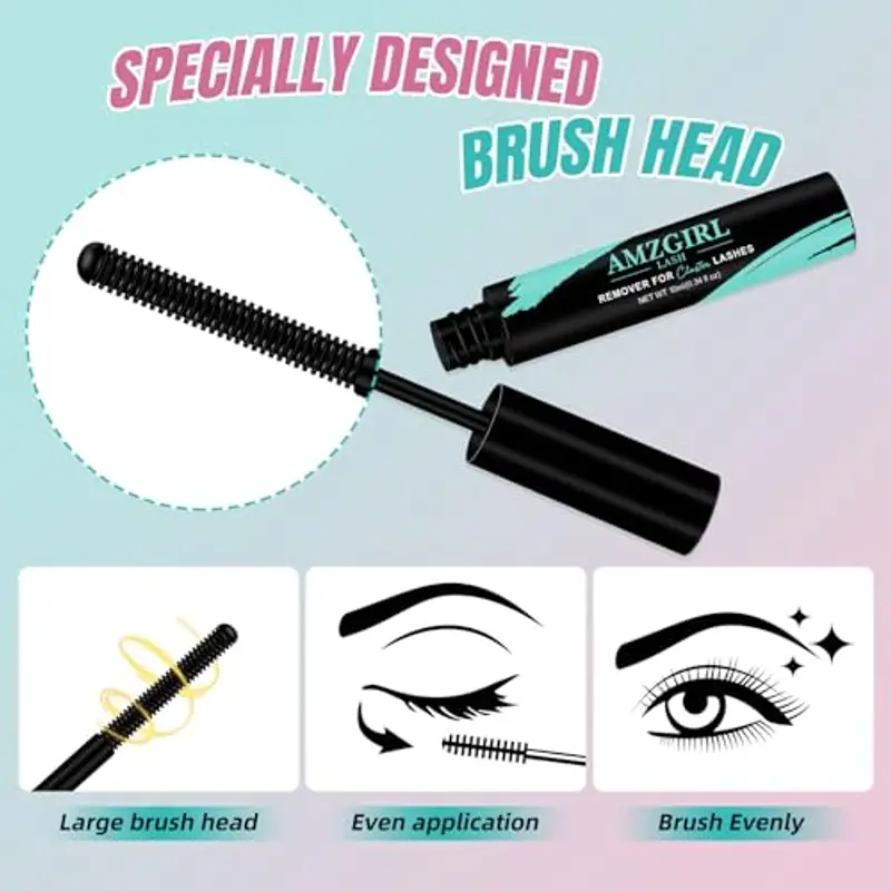 Remover Extension Ciglia Ciuffetti Ciglia Finte Rimuovi Colla Kit Extension Ciglia Fai Da Te Makeup Ciuffetti Extension miniatura 2