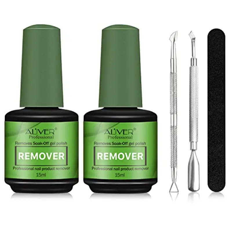 Remover Solvente Per Smalto Semipermanente 2 Pezzi,Levasmalto per Unghie,Togli in 5 Minuti,Non Irritante,Rimozione Per