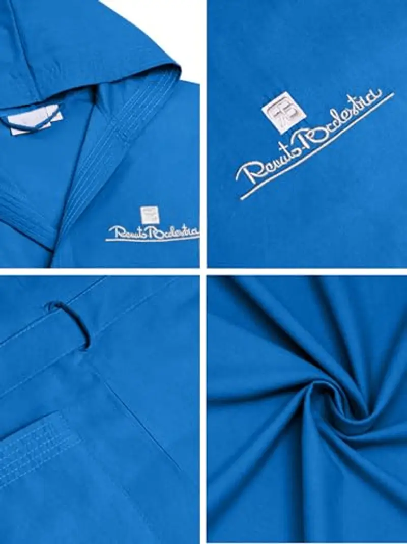 Renato Balestra Accappatoio Microfibra Uomo Donna Salvaspazio Unisex con Cappuccio Tasche e Cintura Ideale per Viaggio miniatura 3