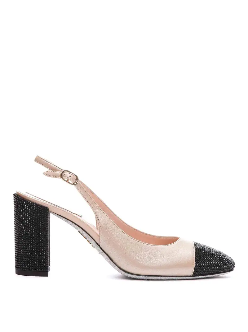 Slingback con tacco medio Color Carne E Neutri