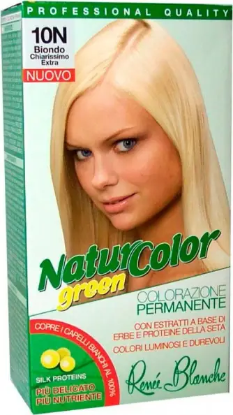 Renee Blanche Tinta Per Capelli Colorazione Permanente Naturale Natur Color Green 10N Biondo Chiarissimo Extra