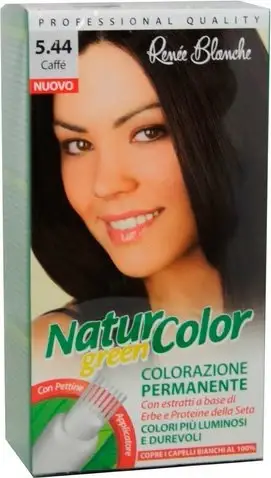 Renee Blanche Tinta Per Capelli Colorazione Permanente Naturale Natur Color Green 544 Caffe