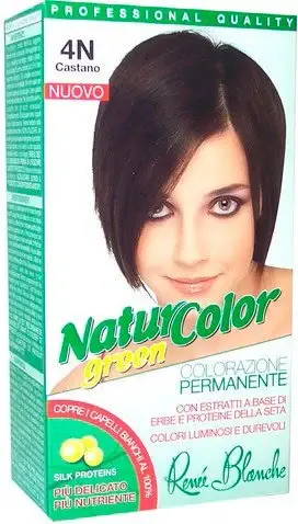 Renee Blanche Tinta Per Capelli Colorazione Permanente Naturale Natur Color Green4 N Castano