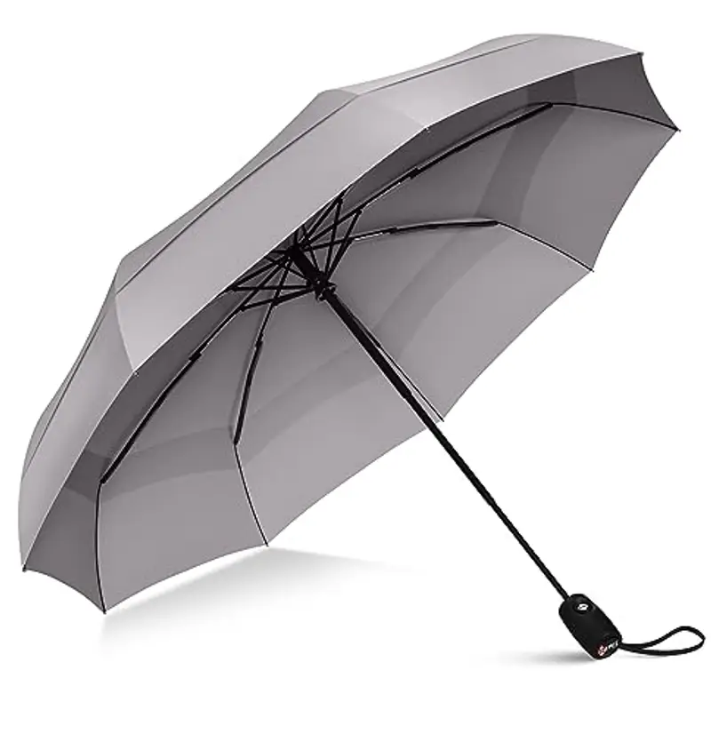 Repel Umbrella Windproof Travel Umbrellas for Rain - Easy Auto Open Close, Durable & Compact Umbrella, Strong Fiberglass Frame, Waterproof Canopy - Backpack, Purse, Portable Umbrella for Travel