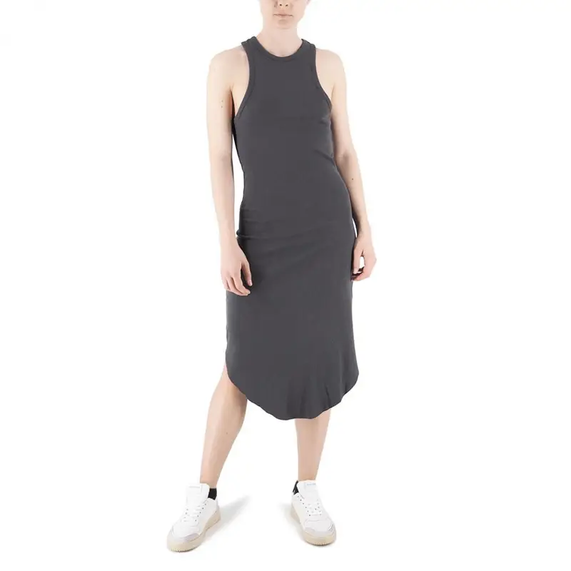 Abito Canotta Costine Nero Donna XS