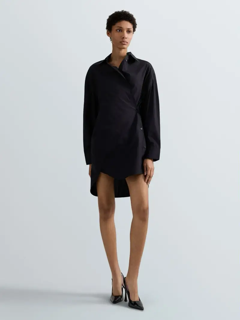 Abito Corto In Cotone Con Retro PiÙ Lungo