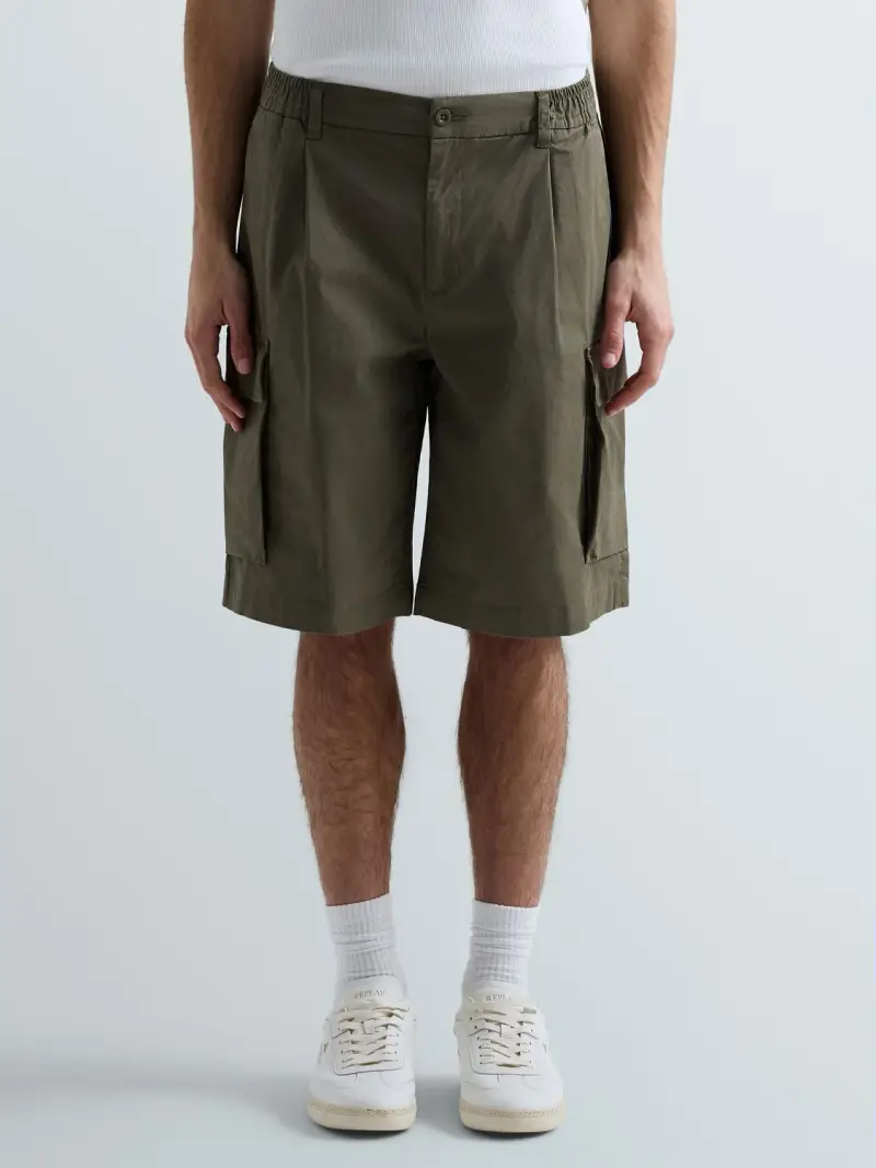 Bermuda Regular Fit Con Tasche Verde