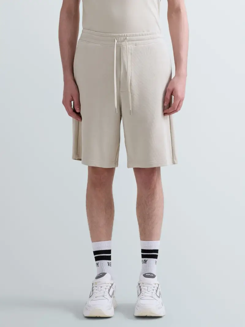 Bermuda Regular Fit In Terry Beige