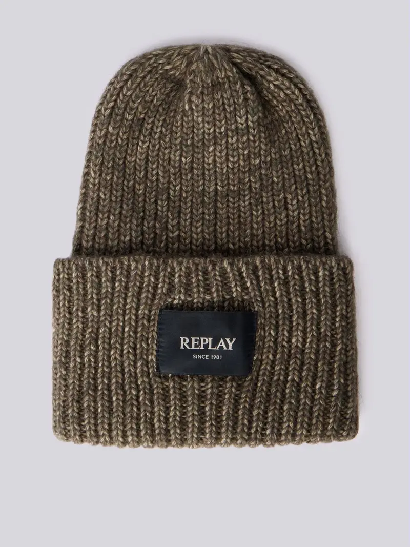 Berretto In Misto Lana E Cotone Riciclato Marrone