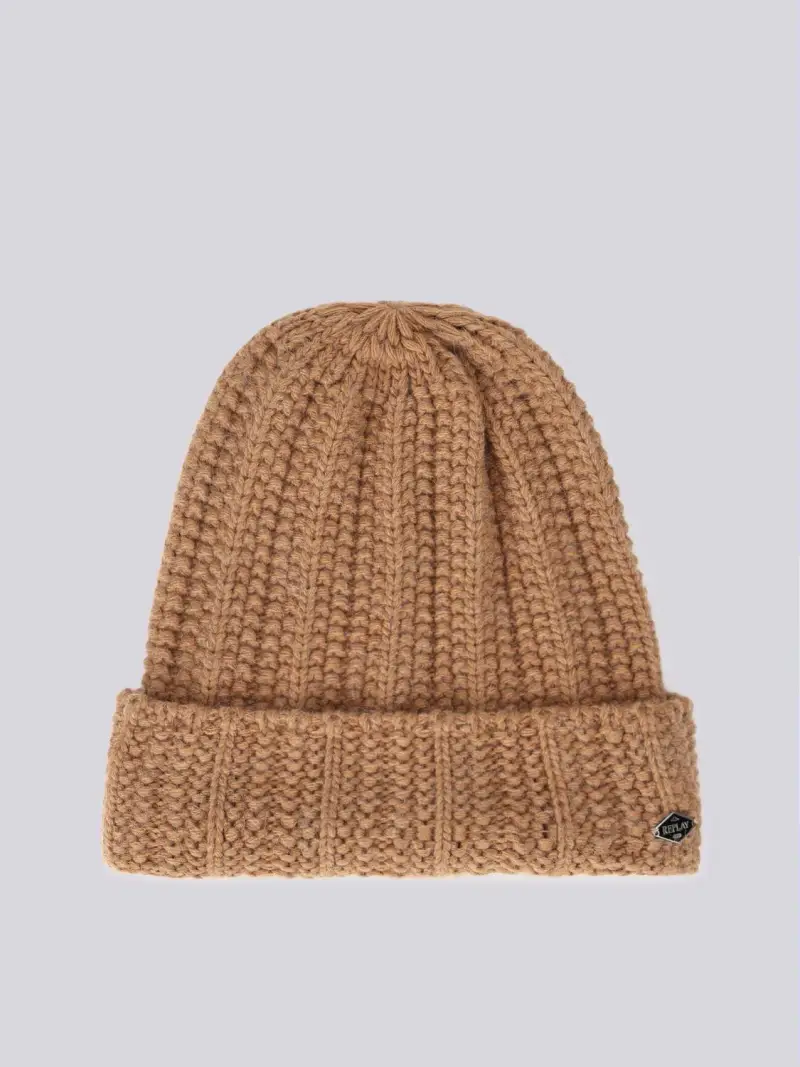 Berretto In Misto Lana Marrone