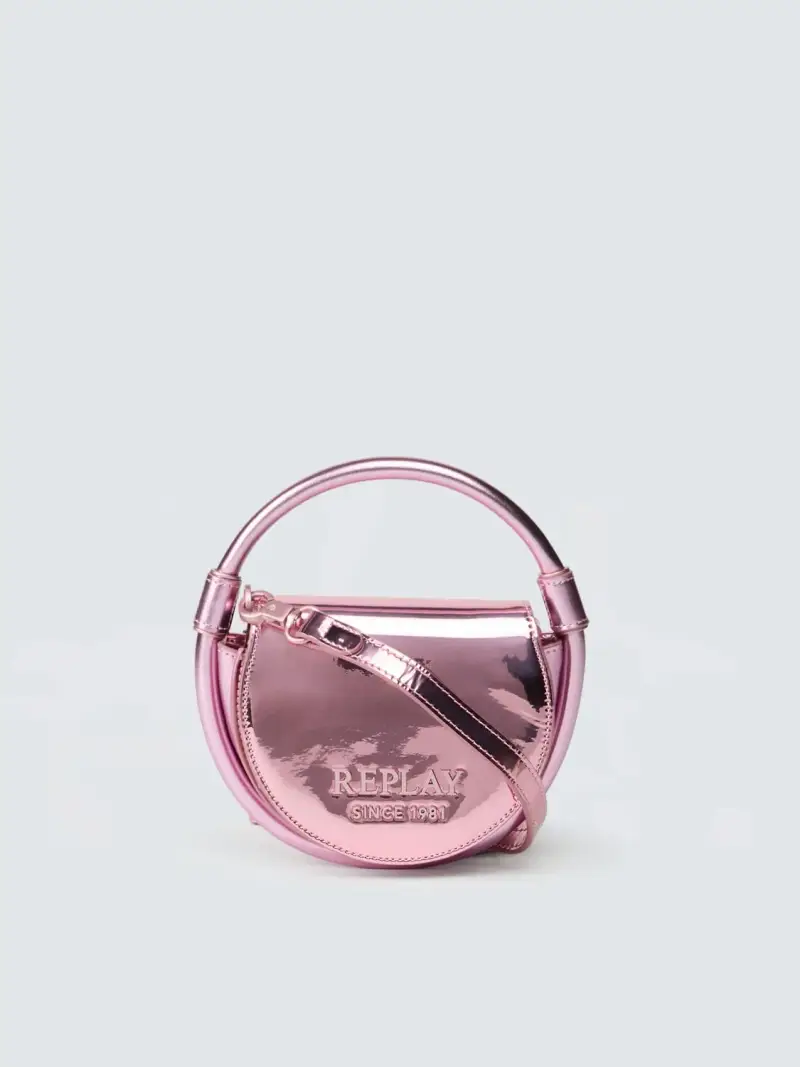 Borsa Circolare Effetto Specchiato