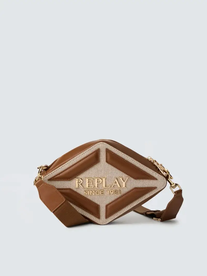 Borsa Rombo A Tracolla Con Lettering