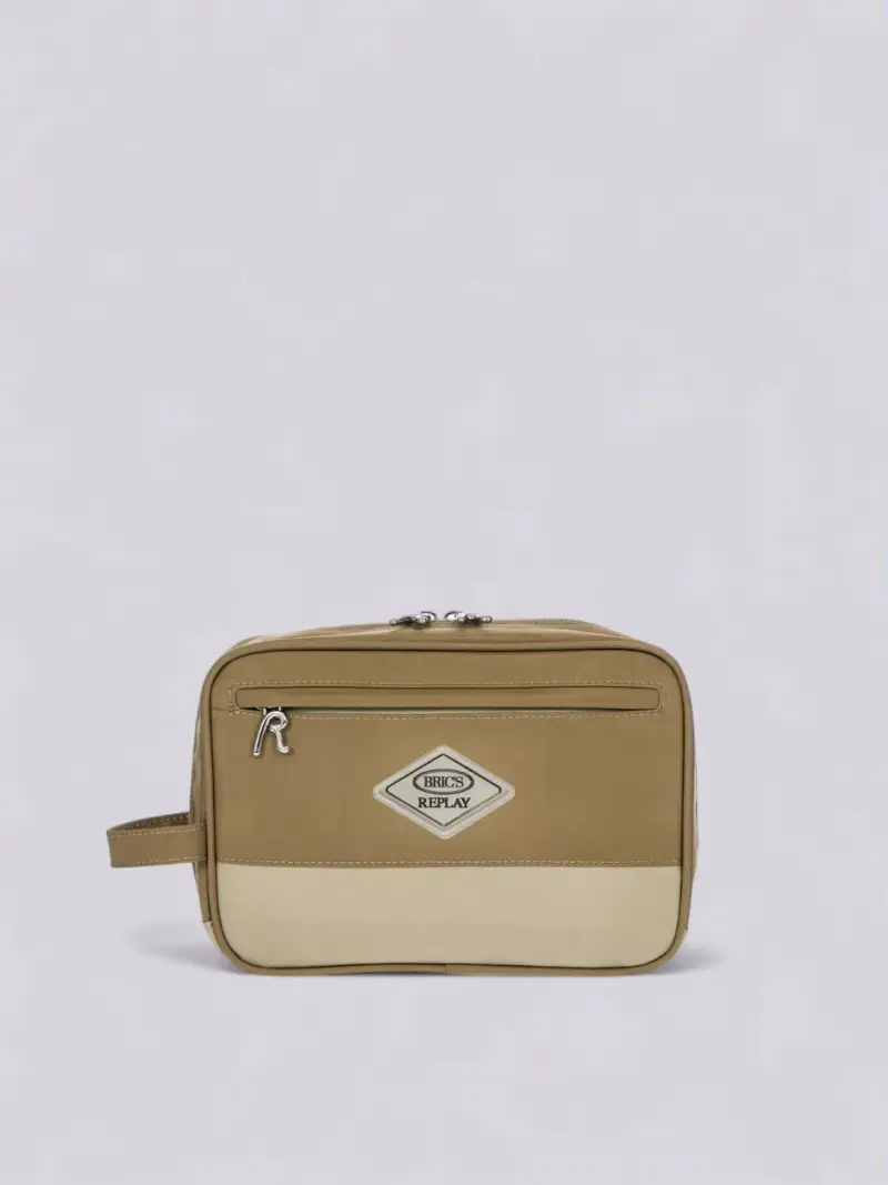Bric's Replay Necessaire In Tessuto Riciclato Beige