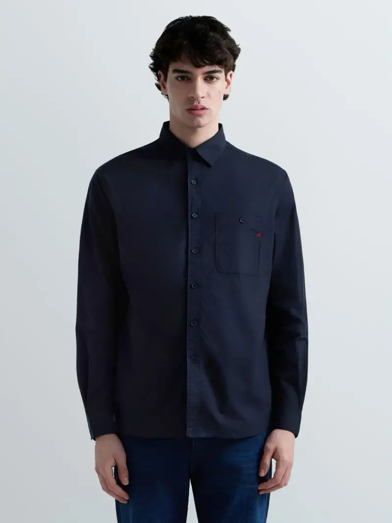 Camicia In Popeline Di Cotone