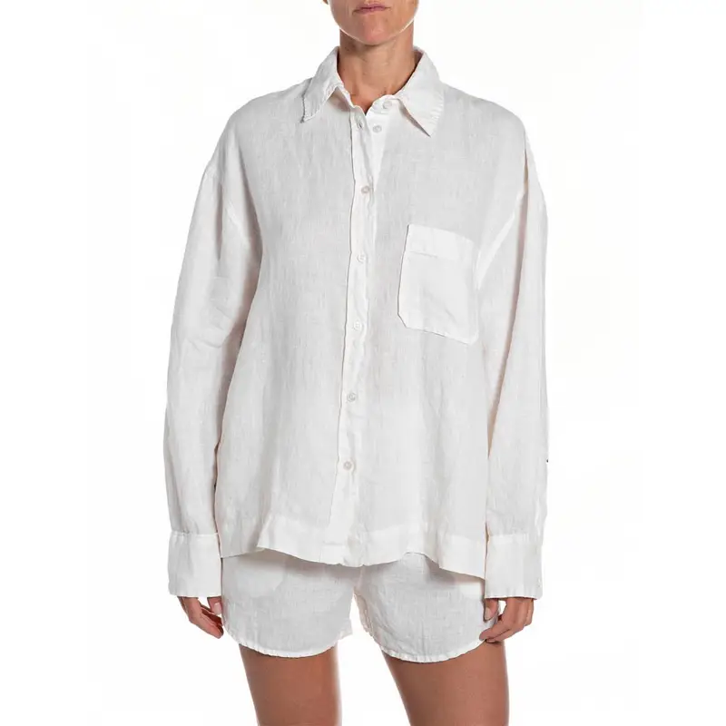 Camicia Lino Bianco Donna S