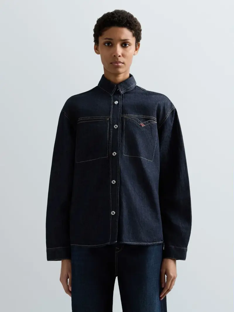 Camicia Over In Denim Scuro