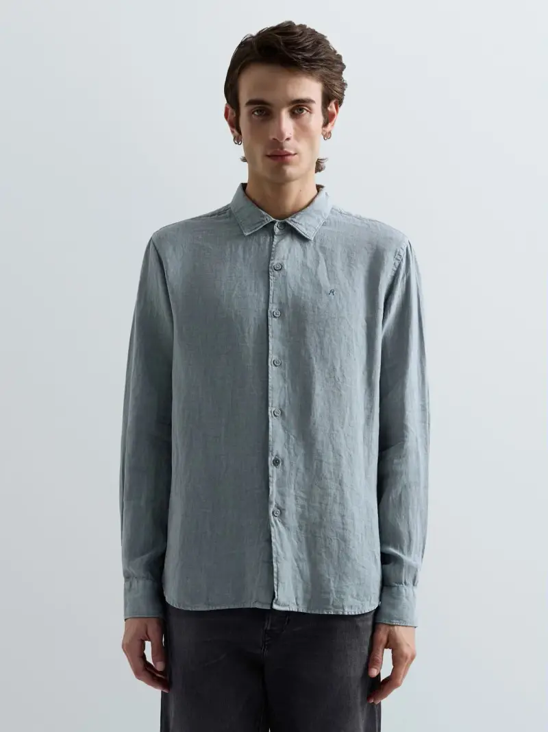 Camicia Regular Fit In Lino