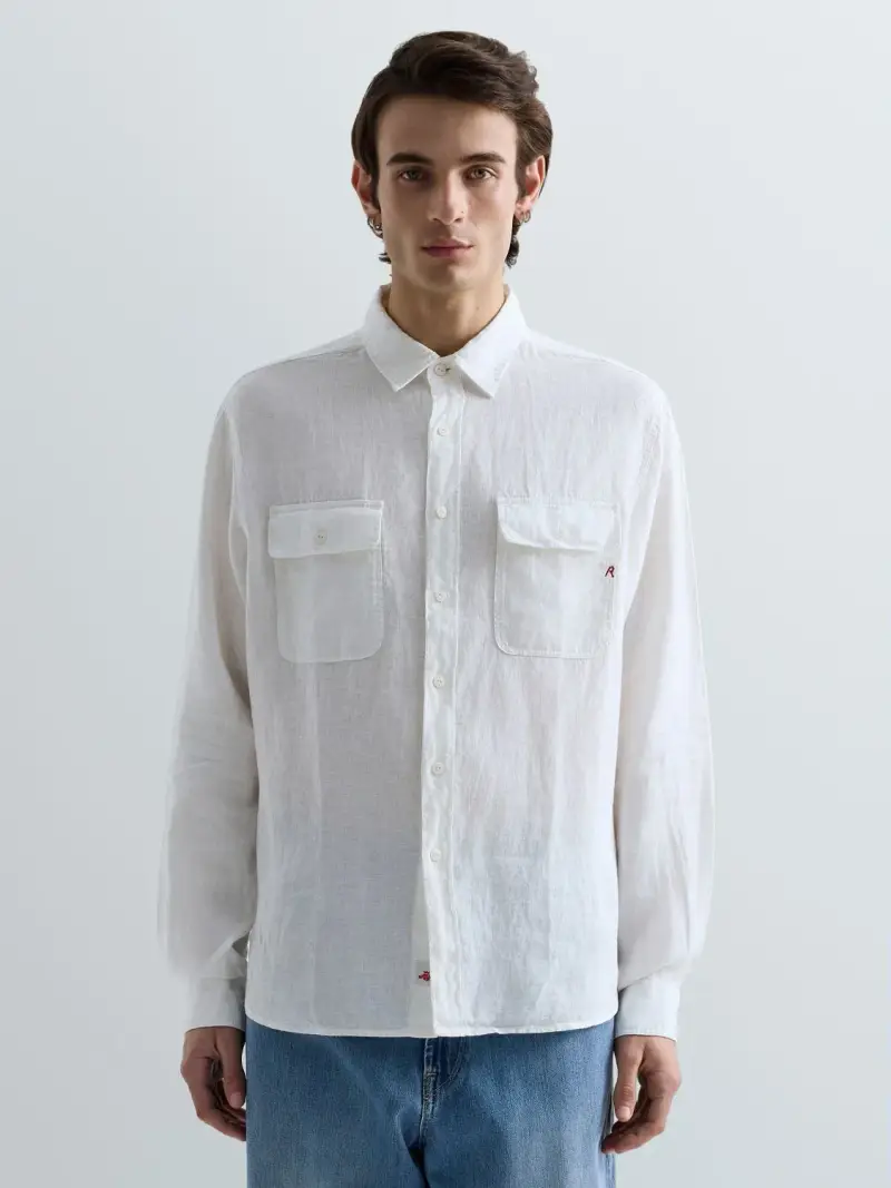 Camicia Regular Fit In Lino