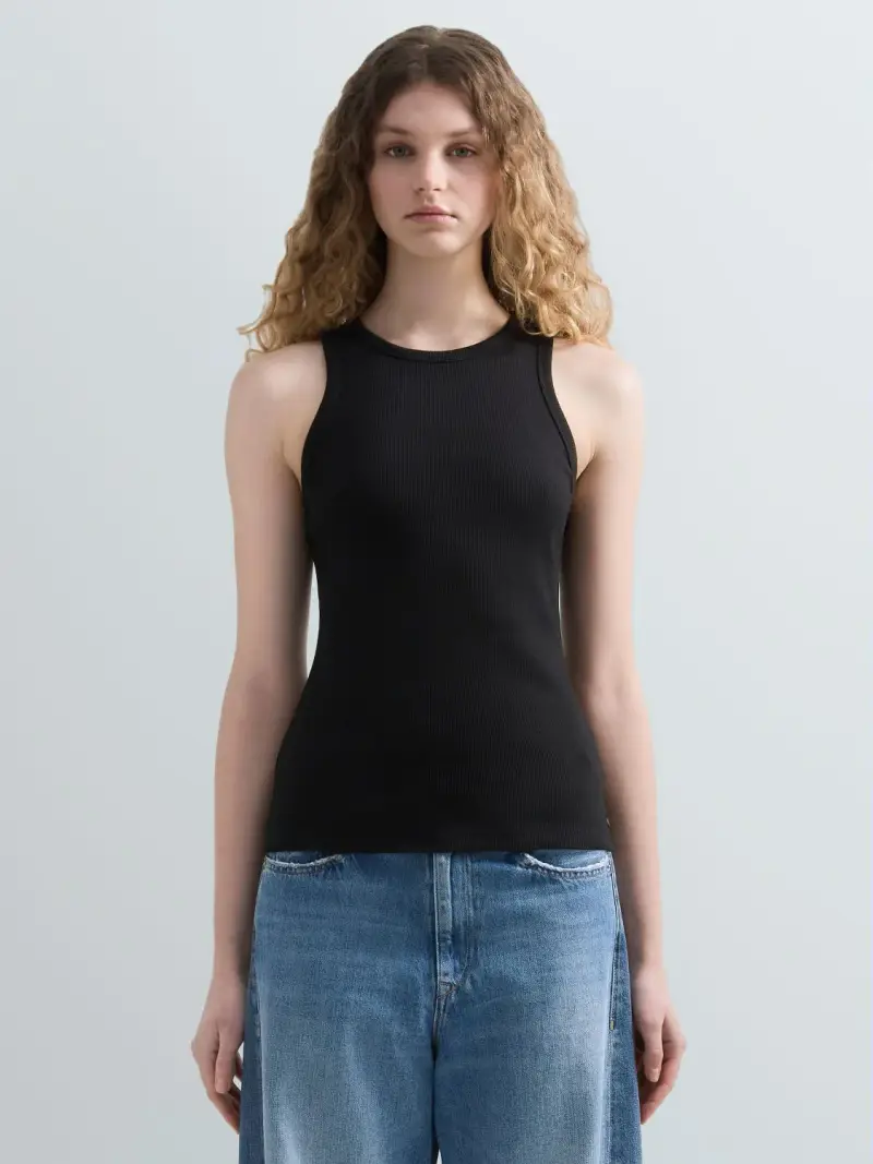 Canotta Stile Racer Nero