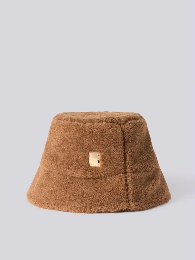 Cappello Bucket Con Logo Marrone