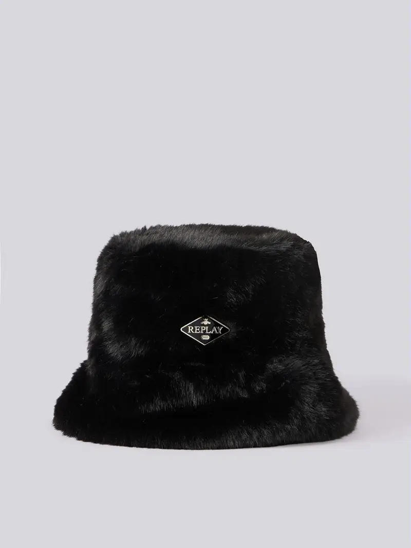 Cappello Bucket In Faux Fur