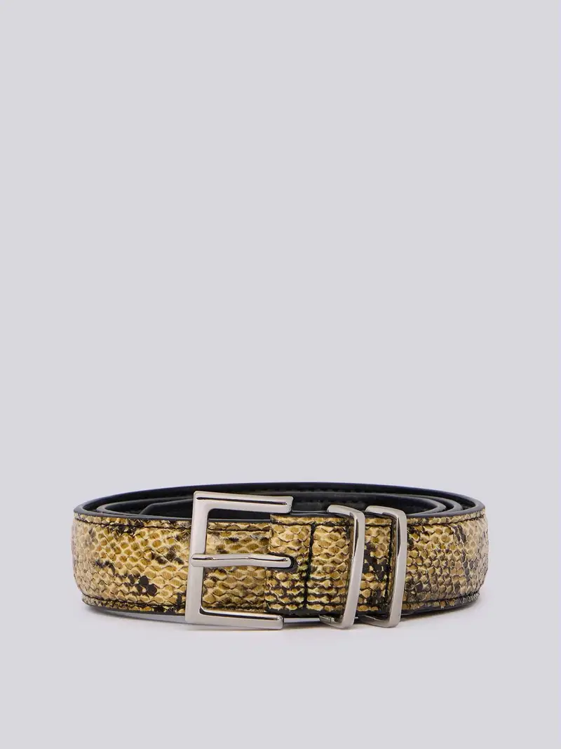 Cintura Effetto Serpente Marrone