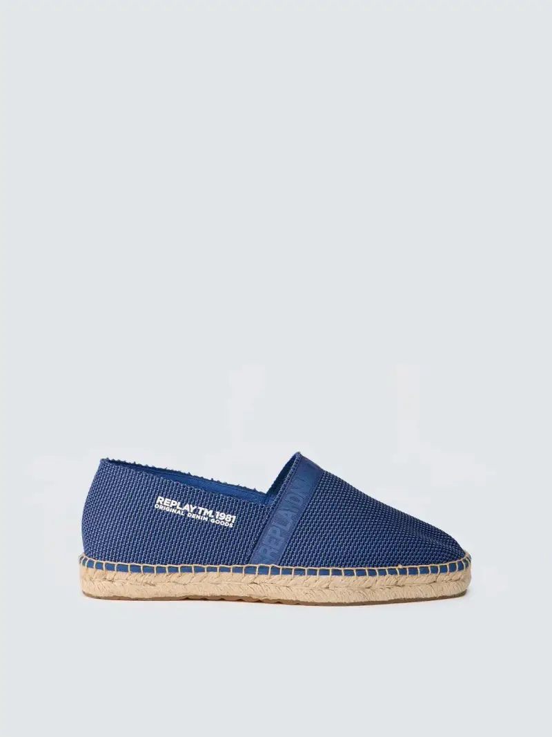Espadrillas In Tela Cabo Match Blu Scuro