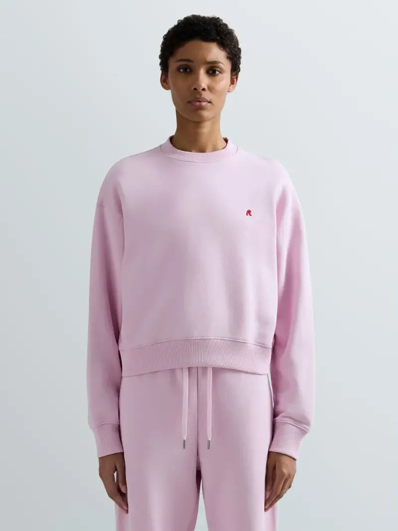 Felpa A Maniche Lunghe Con Ricamo R Viola