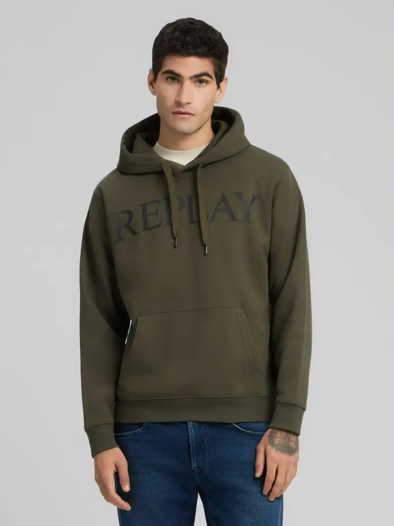 Felpa Con Cappuccio E Lettering