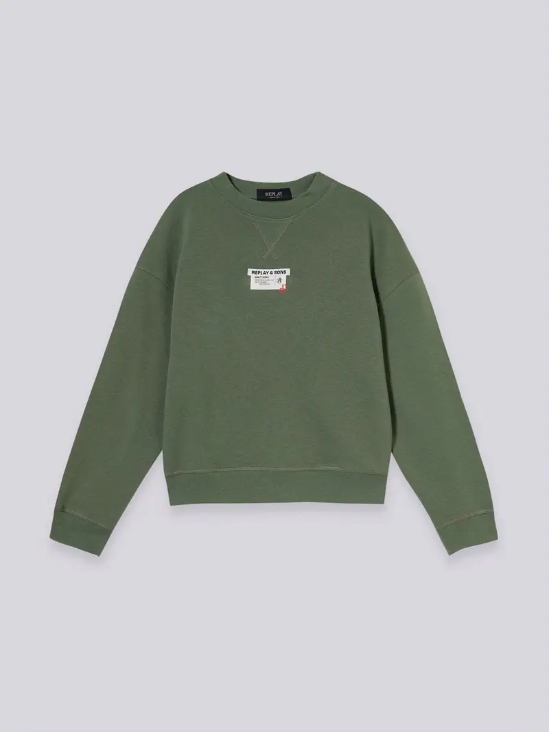 Felpa Con Etichetta Militare