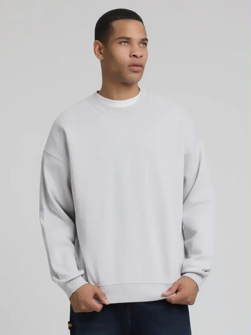 Felpa Girocollo Con Stampa Sul Retro