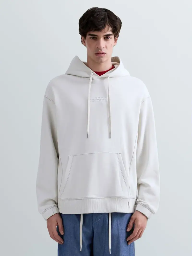 Felpa In Cotone Terry Con Cappuccio