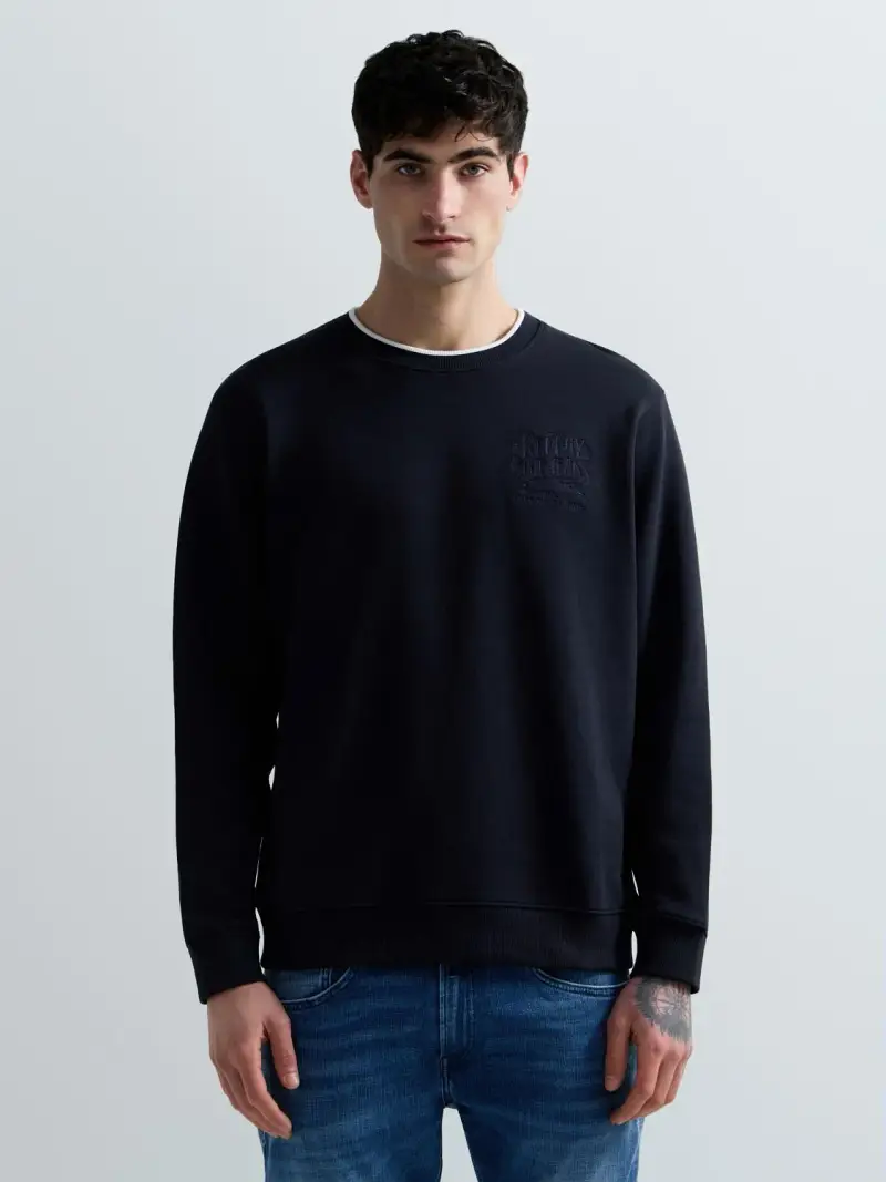 Felpa In Cotone Terry Con Ricamo