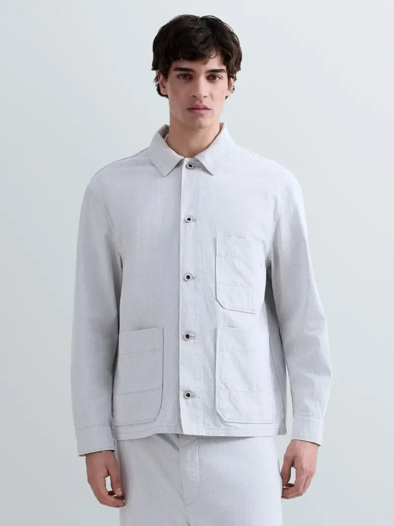 Giacca Camicia Regular Fit In Twill