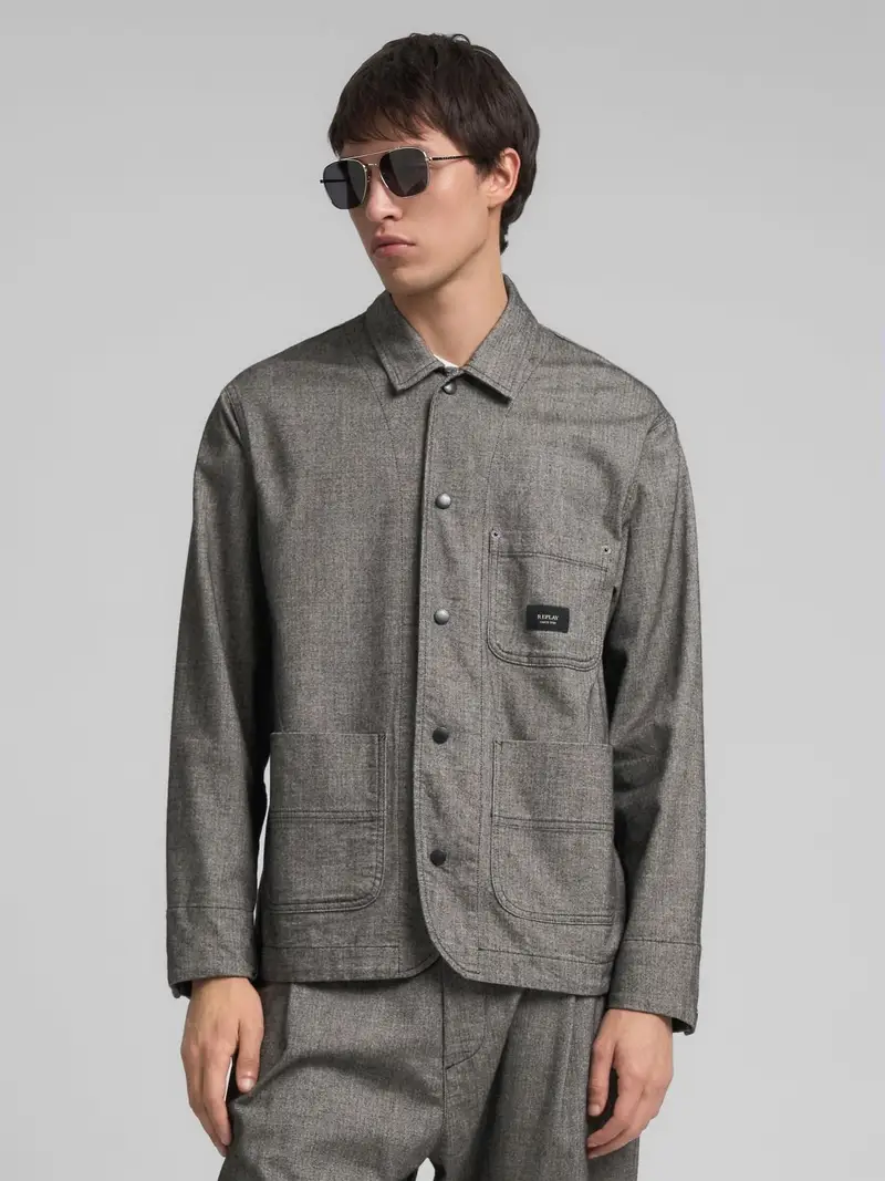 Giacca Camicia Spina Di Pesce