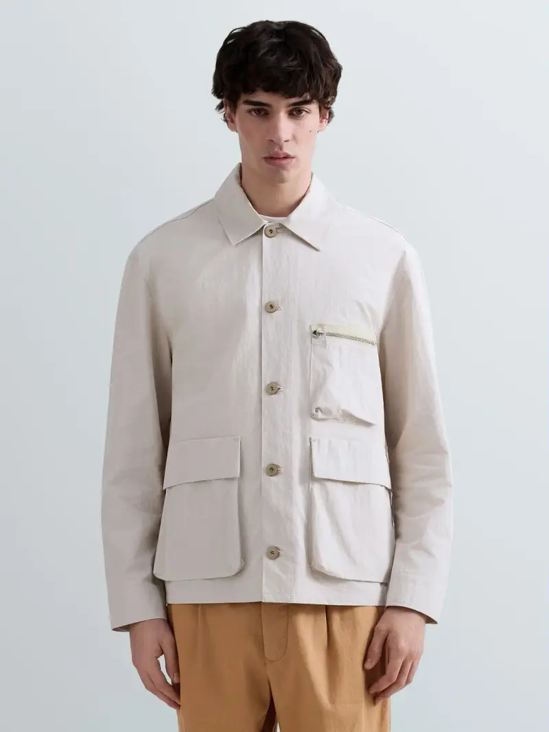 Giacca Regular Fit Con Tasche Grigio