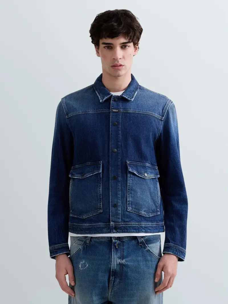 Giubbino In Denim Scuro