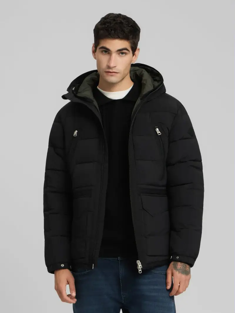 Giubbotto In Nylon Taslan Riciclato Nero