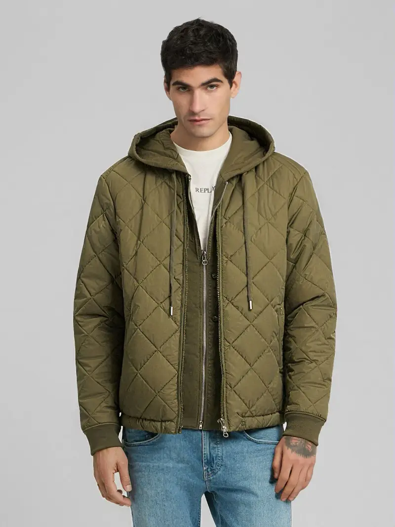 Giubbotto Trapuntato Regular Fit Verde