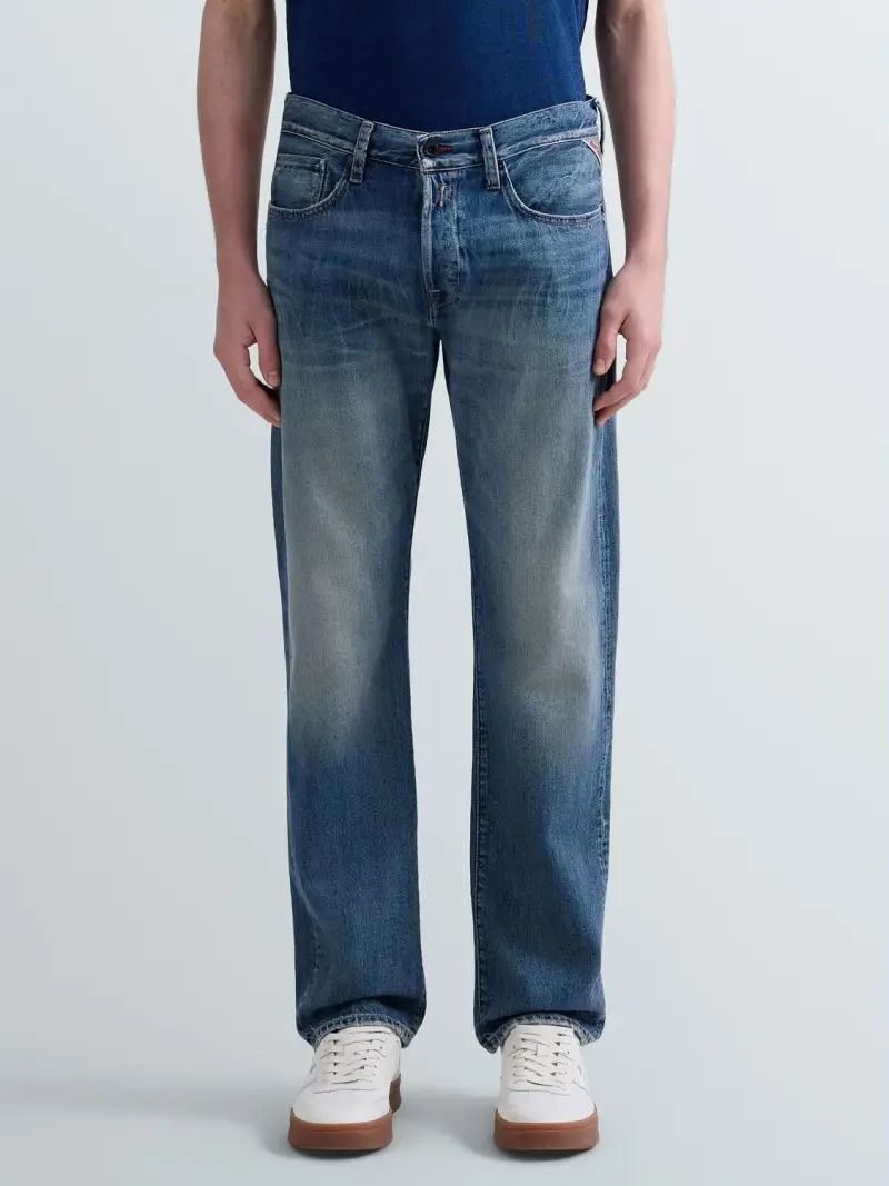 Jeans Regular Fit Deryck Blu Chiaro