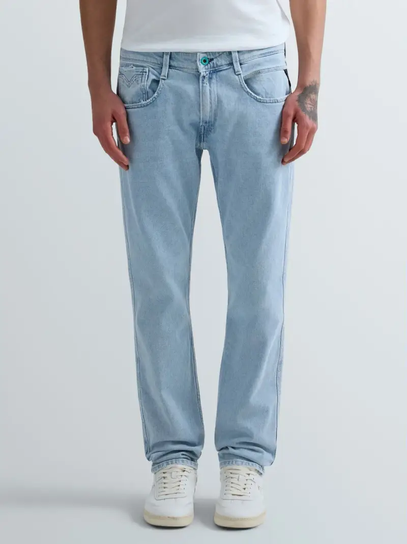 Jeans Slim Fit Anbass Blu Chiaro