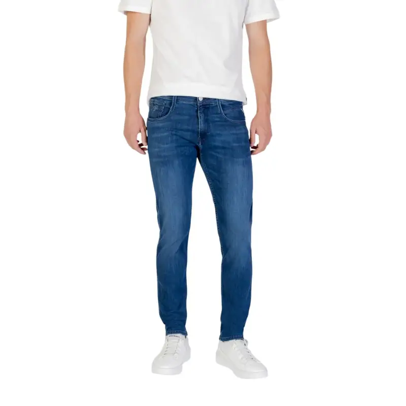 Jeans Uomo Blu Chiusura Zip e Bottone - blue / W30_L30